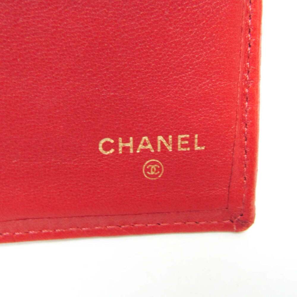 CHANEL Authentic Red Lambskin Leather Wallet - Picture 11 of 13